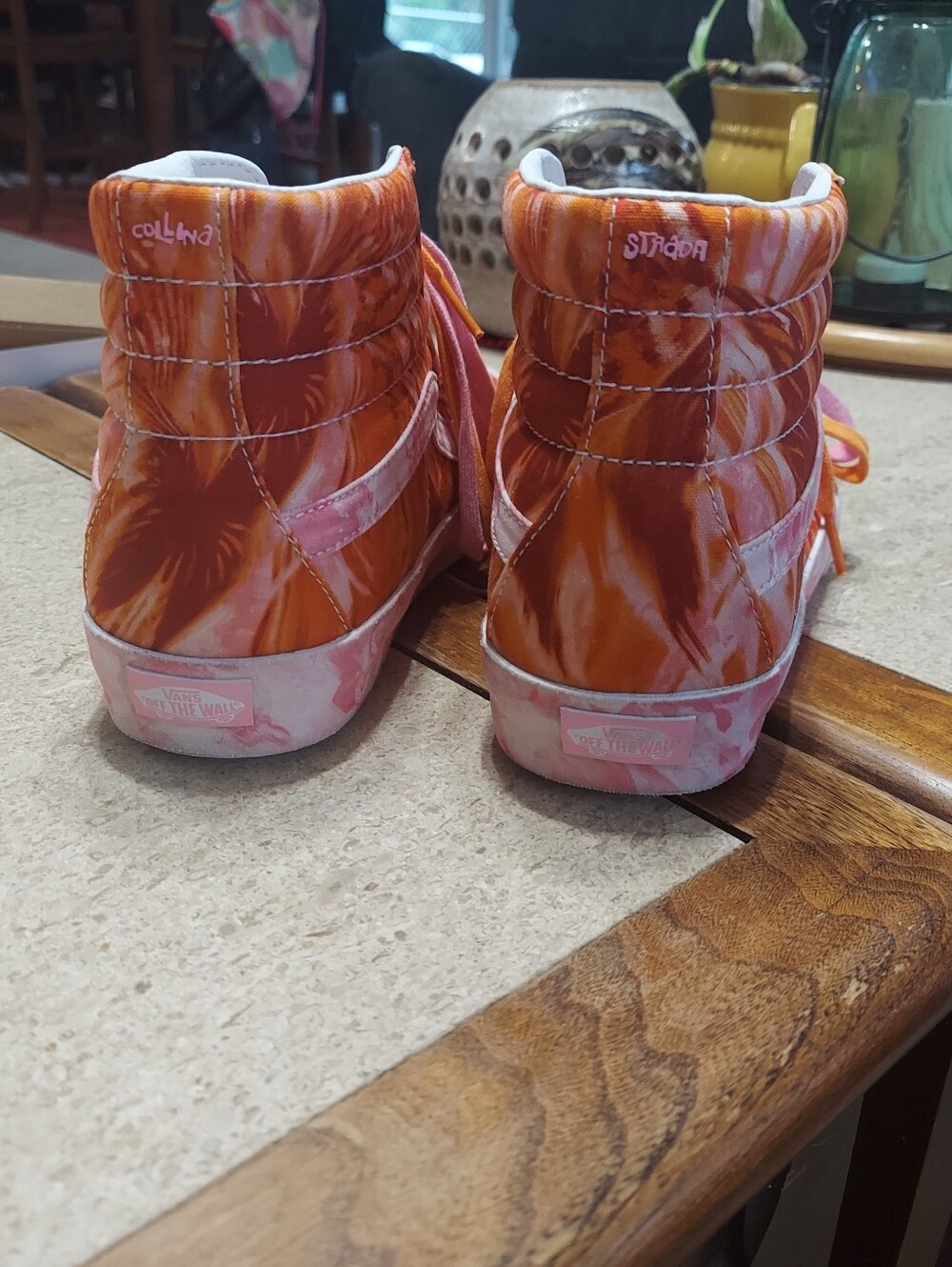 Vans Collina Strada SK8-Hi Orange and Pink Tie-Dye High-Tops Unisex M7 Or W8.5 - Picture 6 of 13